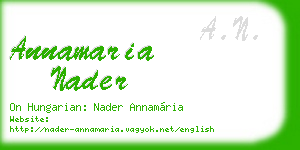 annamaria nader business card